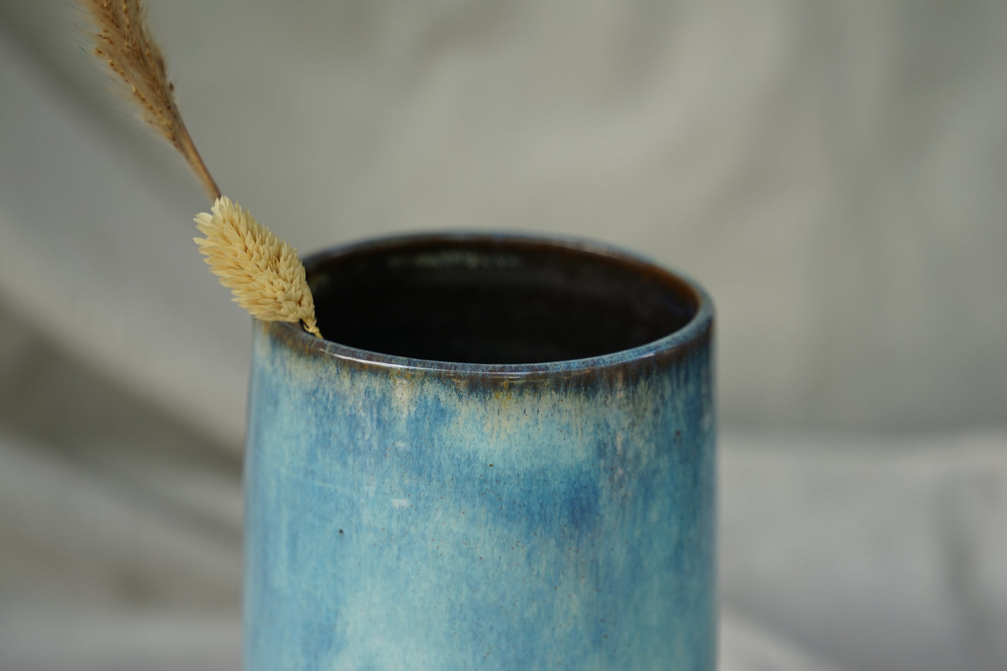 Vase Schwarz Gletscherblau B-Ware