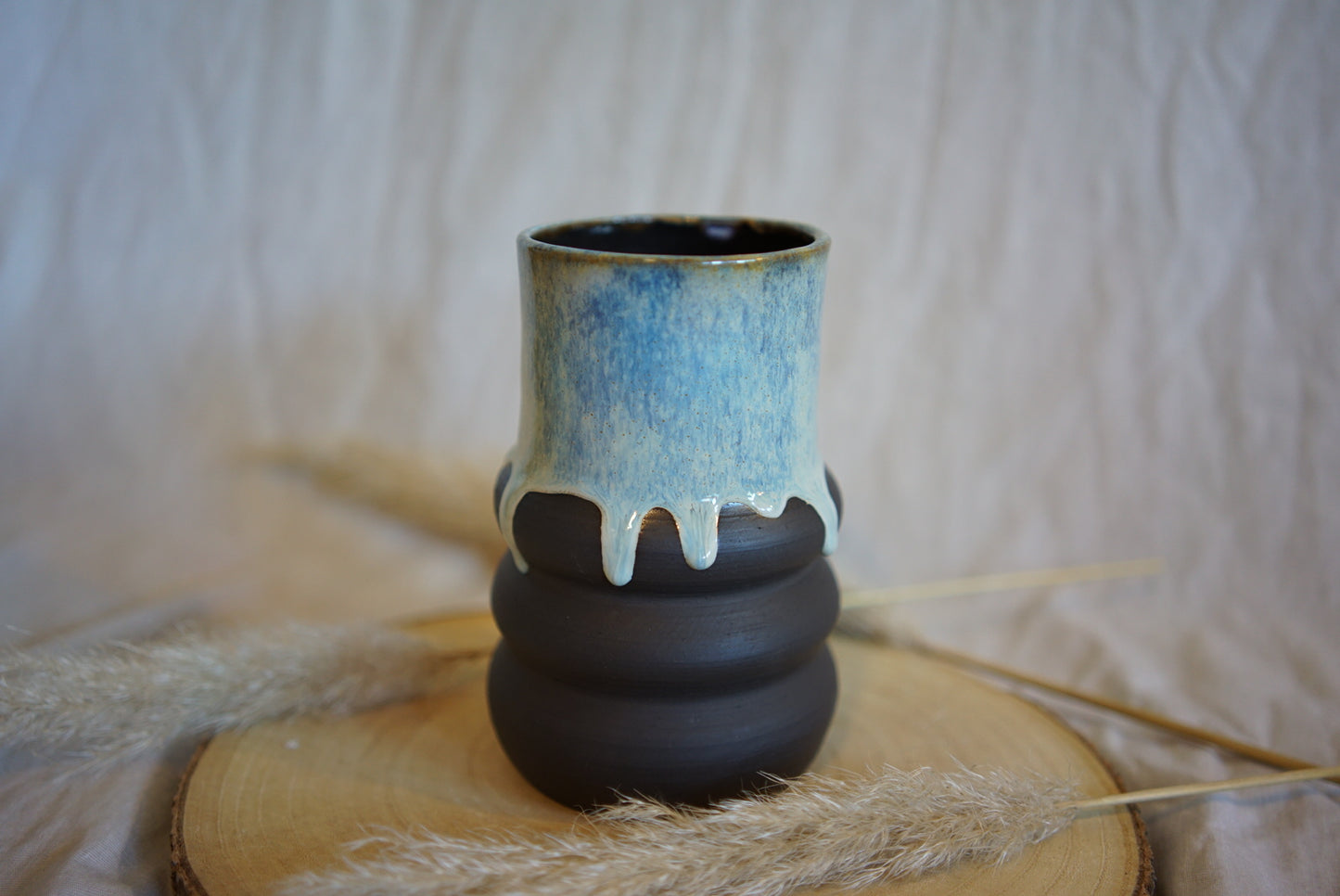 Vase Gletscherblau BLACK