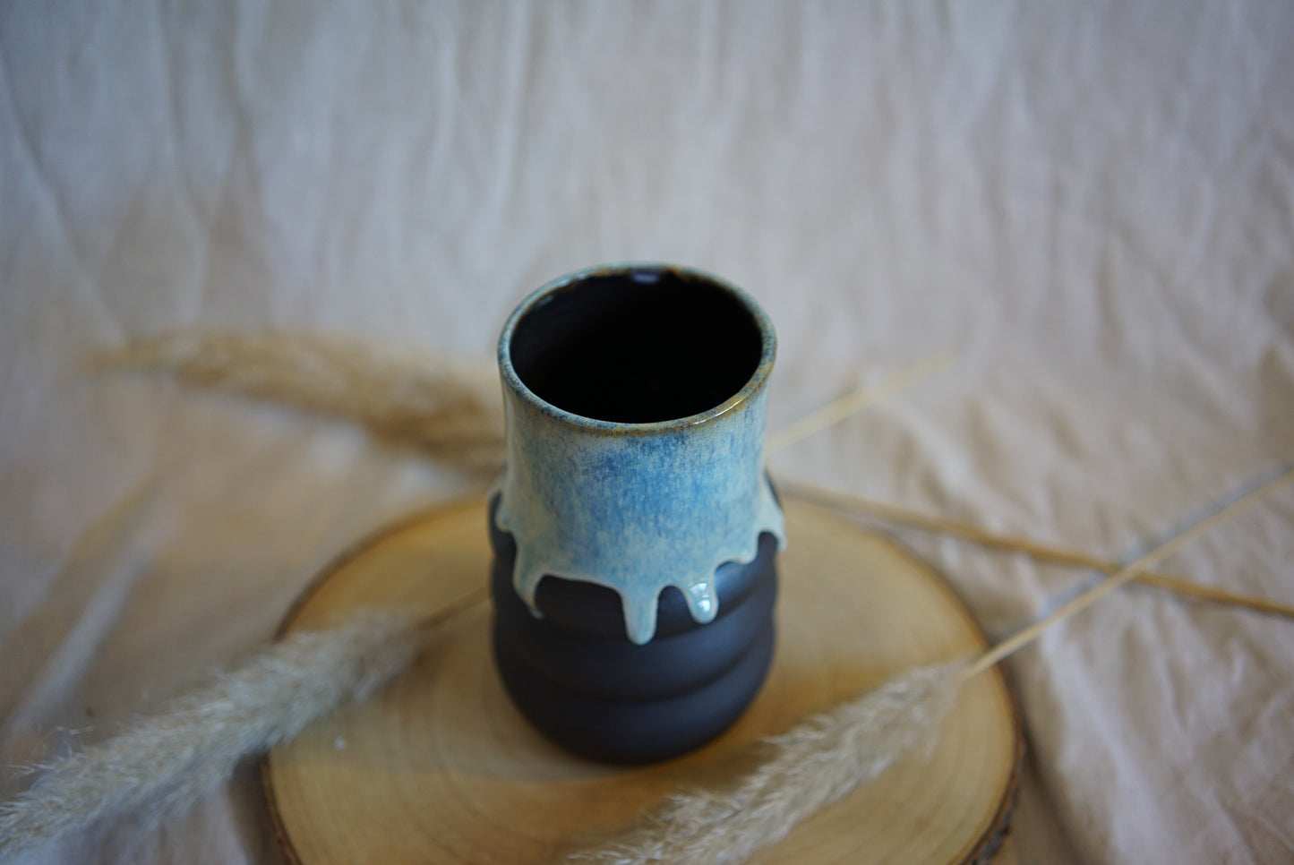 Vase Gletscherblau BLACK